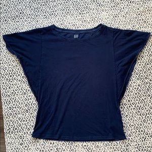 Gap flutter sleeve shirt Navy small